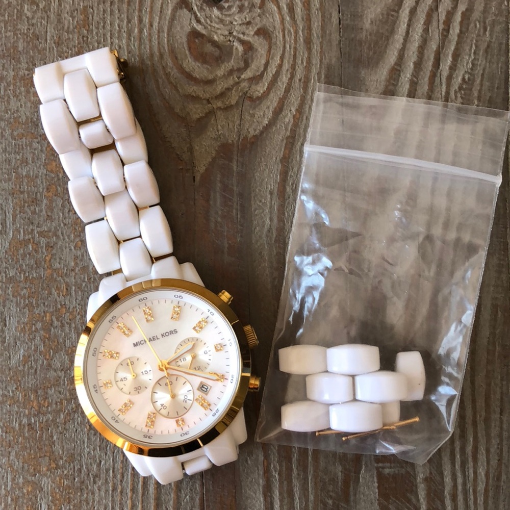 Michael Kors White and gold watch